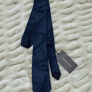 Bottega Veneta Men’s Silk Tie Dark Blue